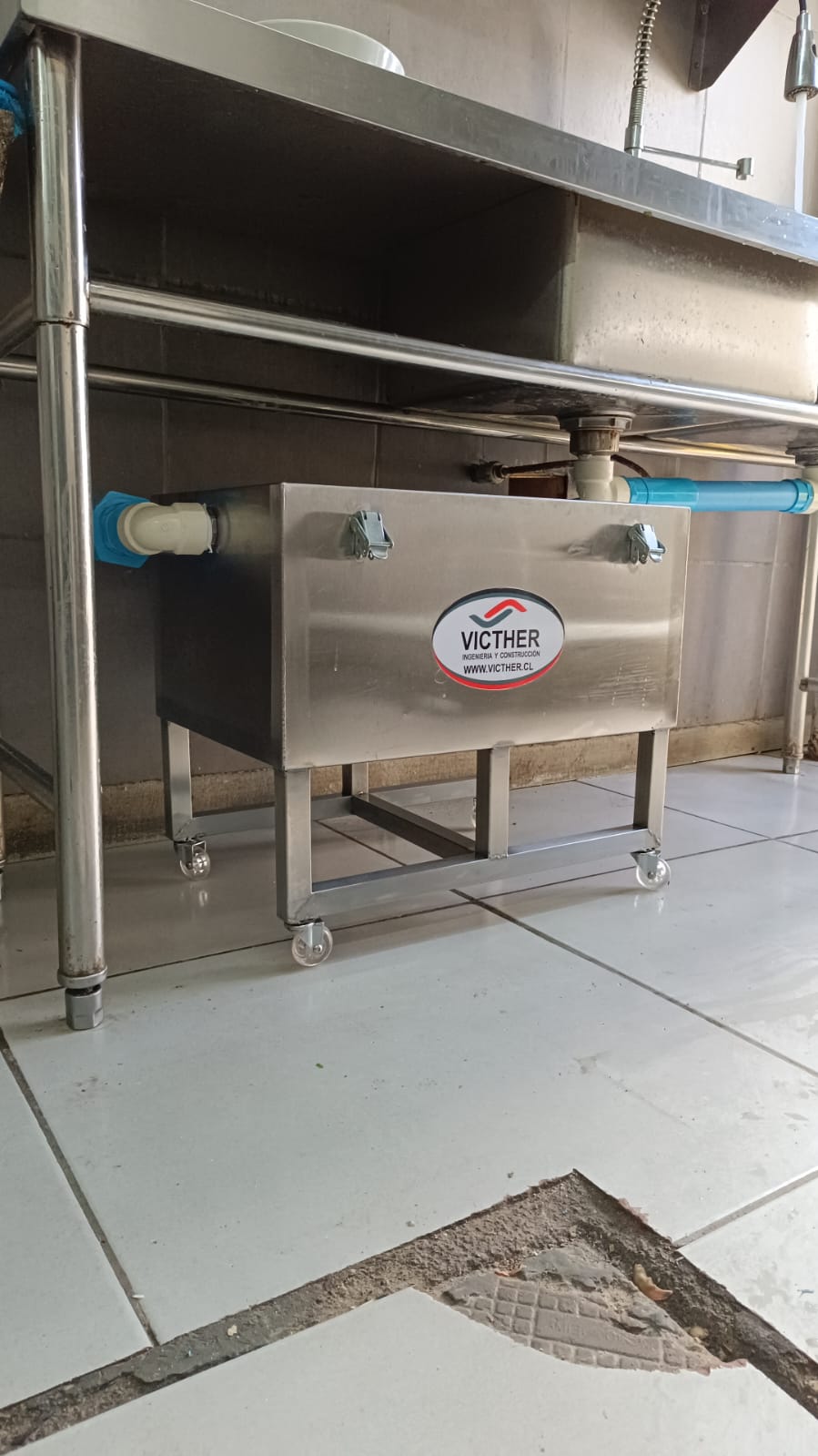 salida de camara desgrasadora